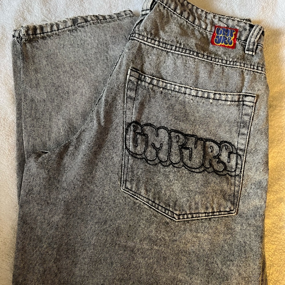Empyre Light Gray Men's Relaxed Jeans Y2K